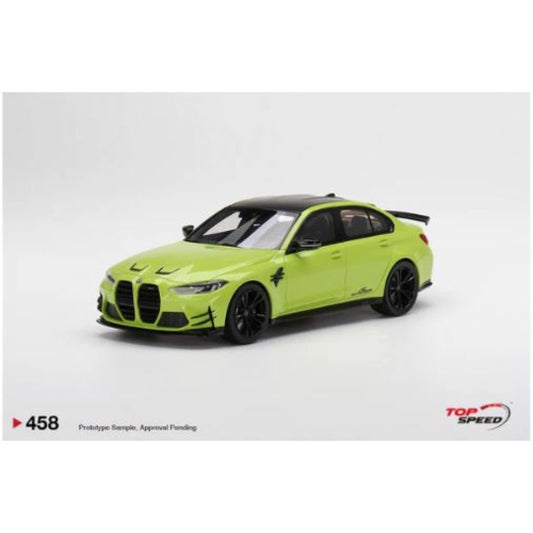 THIS ITEM IS AVAILABLE TO ORDER FROM OUR SUPPLIER - 1:18 TOP SPEED TS0458 BMW AC SCHNITZERM3 COMPETITION G80 SAO PAULO YELLOW