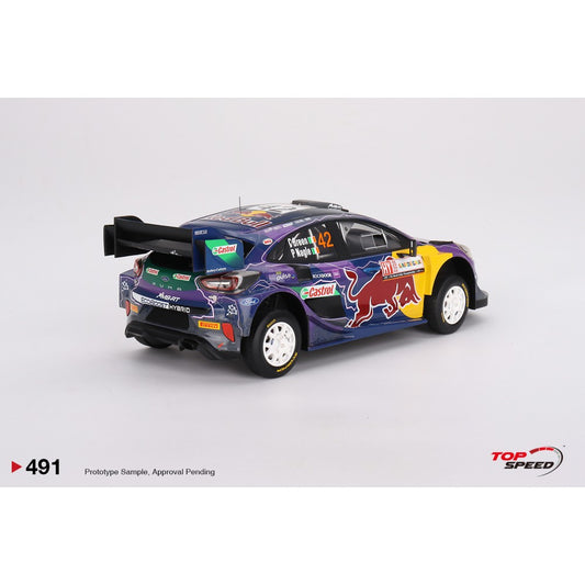Available to Order – 1:18 Top Speed Ford Puma RALLY1 No.42 M-Sport Ford Wrt 2022 Rally Italia Sardegna 2Nd Place TS0491
