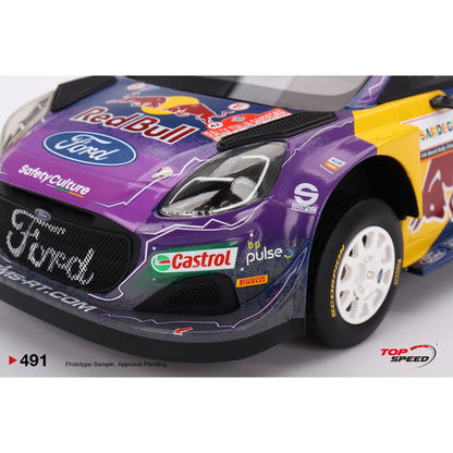 Available to Order – Ford Puma RALLY1 No.42 M-Sport Ford Wrt 2022 Rally Italia Sardegna 2Nd Place 1:18 Top Speed Model Car (TS0491)