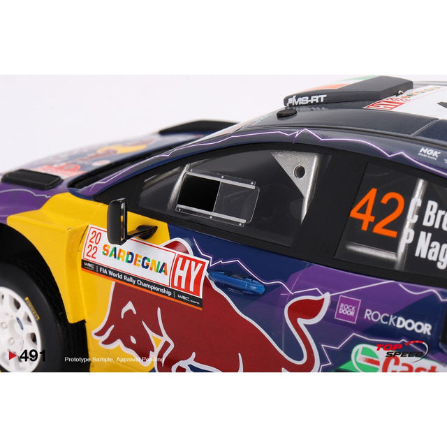 Available to Order – Ford Puma RALLY1 No.42 M-Sport Ford Wrt 2022 Rally Italia Sardegna 2Nd Place 1:18 Top Speed Model Car (TS0491)