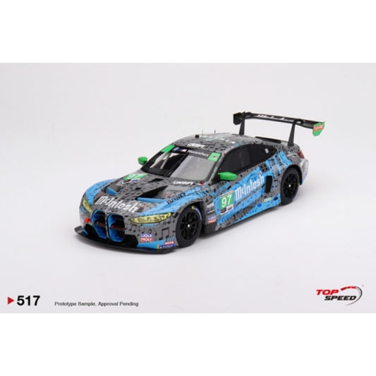 THIS ITEM IS AVAILABLE TO ORDER FROM OUR SUPPLIER - 1:18 TOP SPEED TS0517 BMW M4 GT3 NO.97 TURNER MOTORSPORTS IMSA 2023 LAGUNA SECA GTD 2ND PLACE