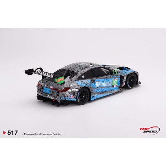 Available to Order – 1:18 Top Speed BMW M4 GT3 No.97 Turner Motorsports IMSA 2023 Laguna Seca Gtd 2nd Place TS0517