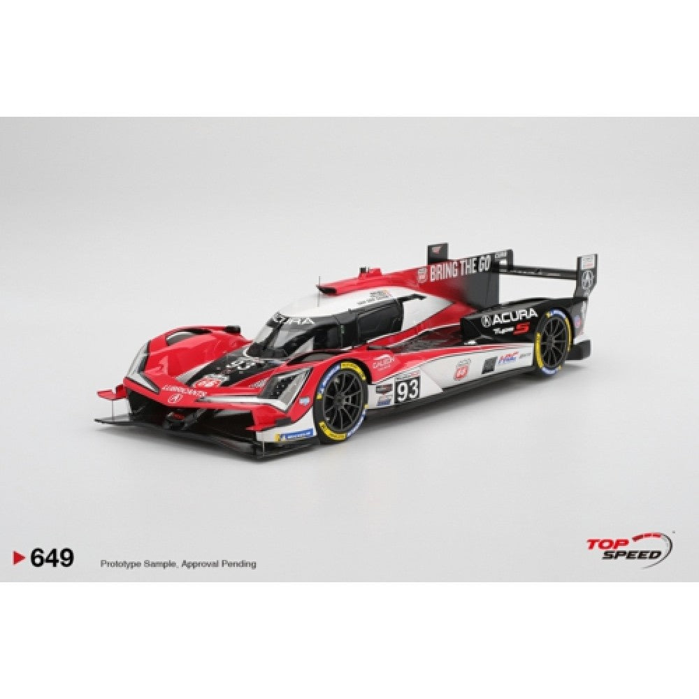 PRE ORDER STOCKS DUE FEBRUARY / MARCH 2026 1:18 TOP SPEED TS0649 ACURA ARX-06 NO.93 ACURA MEYER SHANK RACING 2025 IMSA SEBRING 12 HRS