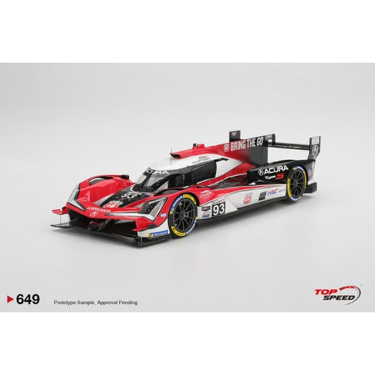 PRE ORDER STOCKS DUE FEBRUARY / MARCH 2026 1:18 TOP SPEED TS0649 ACURA ARX-06 NO.93 ACURA MEYER SHANK RACING 2025 IMSA SEBRING 12 HRS