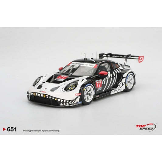 Pre-Order - 1:18 TOP SPEED Porshe 911 GT3 R No.77 AO Racing 2025 IMSA Petit Le Mans TS0651 Stocks Due Apr / May 2026