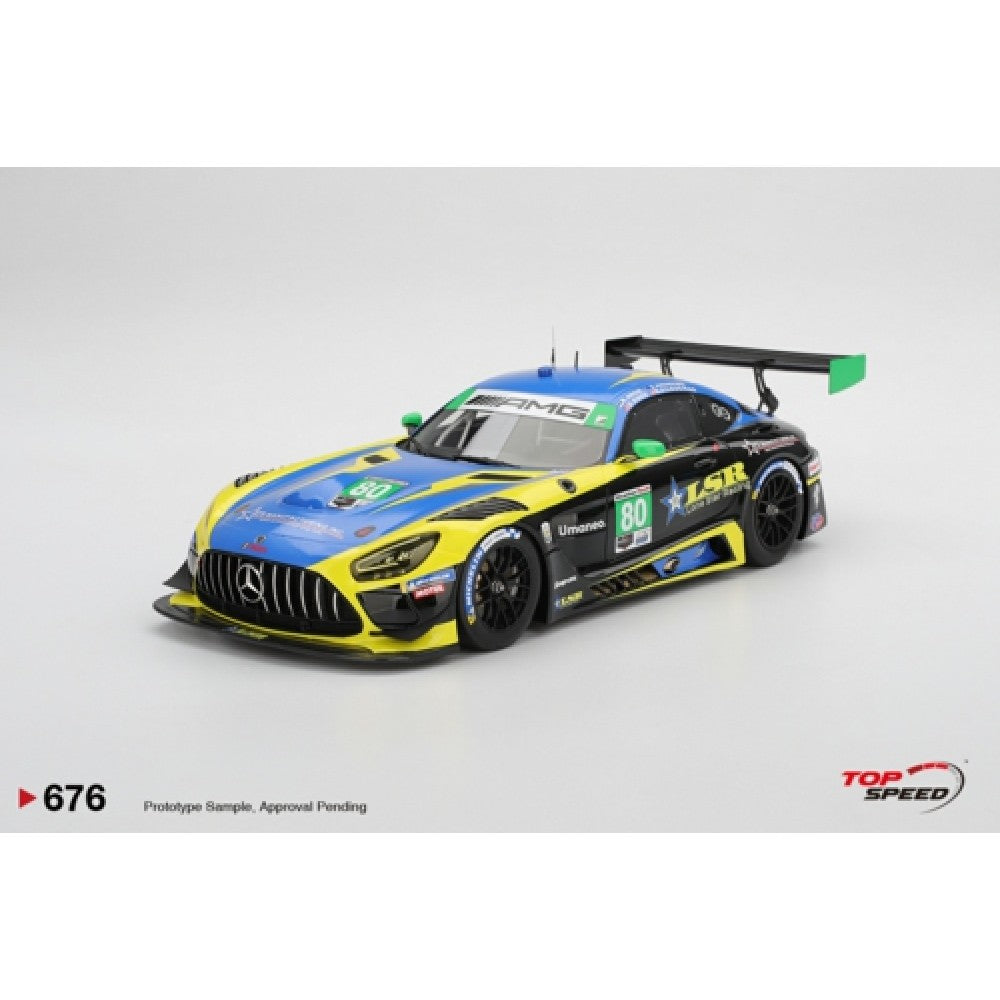 PRE ORDER STOCKS DUE FEBRUARY / MARCH 2026 1:18 TOP SPEED TS0676 MERCEDES-AMG GT3 EVO NO.80 LONE STAR RACING 2025 IMSA DAYTONA 24 HRS