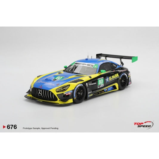 PRE ORDER STOCKS DUE FEBRUARY / MARCH 2026 1:18 TOP SPEED TS0676 MERCEDES-AMG GT3 EVO NO.80 LONE STAR RACING 2025 IMSA DAYTONA 24 HRS