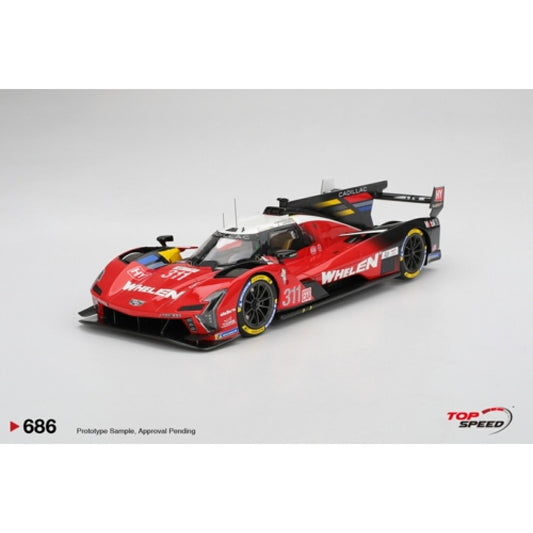 Pre-Order - 1:18 TOP SPEED Cadillac V-Series.R No.311 Cadillac Whelen 2025 Le Mans 24 Hrs TS0686 Stocks Due Mar / Apr 2026