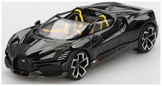 Available To Order – Bugatti W16 Mistral Black (LHD) 1:64 (TSM MGT01058-L)