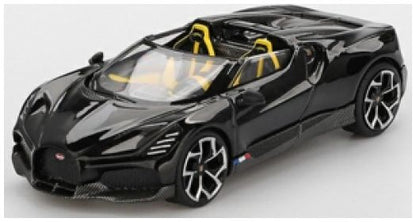 Available To Order – Bugatti W16 Mistral Black (LHD) 1:64 (TSM MGT01058-L)