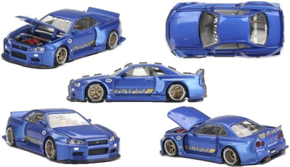 Nissan Skyline GT-R (R34) Kaido Works (V2 Aero) Shinjuku V2 1:64 Mini GT Model