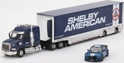 Available To Order – Western Star 49X w/Racing Transporter + Shelby GT500 SE Widebody Performance Blue 1:64 (TSM MGTS0005)