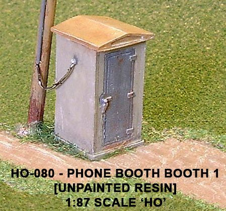 RR Phone booth 1 HO – diecast model