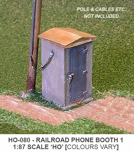 RR Phone booth 1 (Painted) HO – diecast model