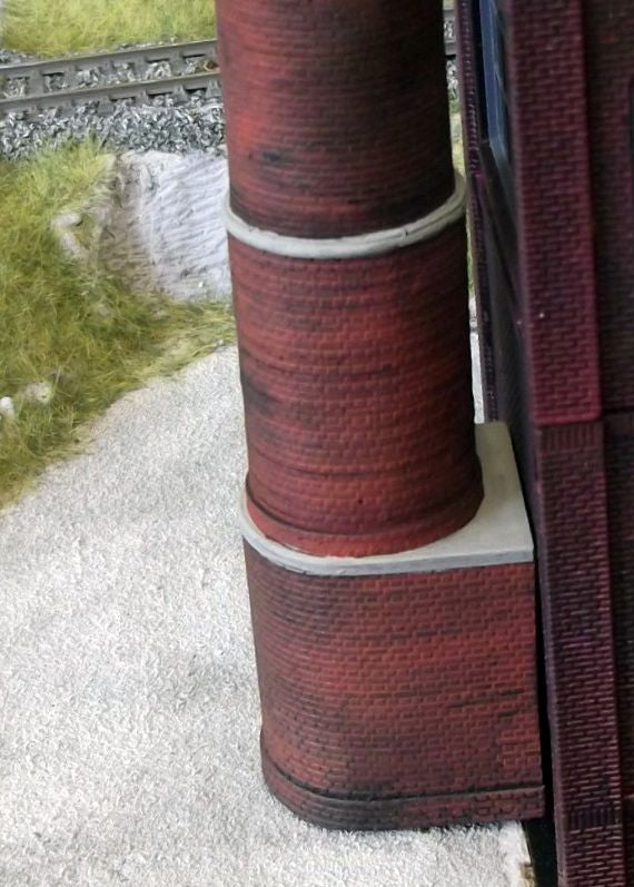 Brick Chimney 2 Complete Round (Painted) 368mm in Height (Approx) HO – diecast model