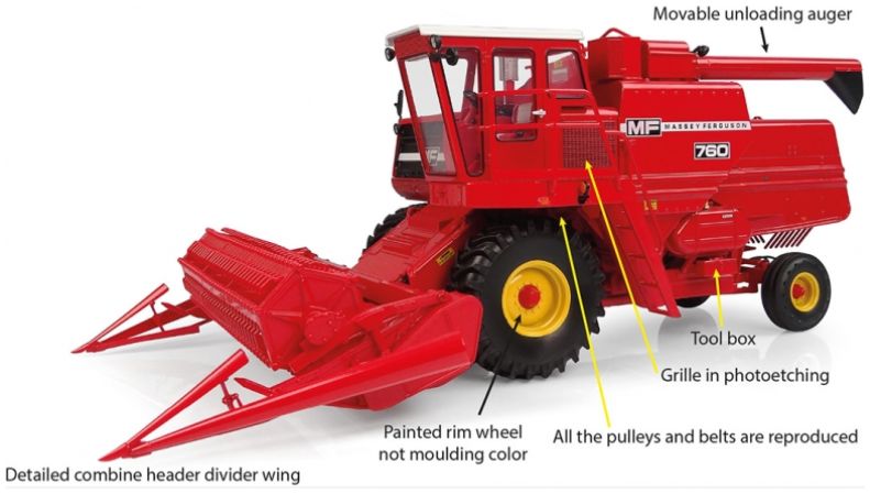 Massey Ferguson 760 Combine 1:32 Universal Hobbies Model