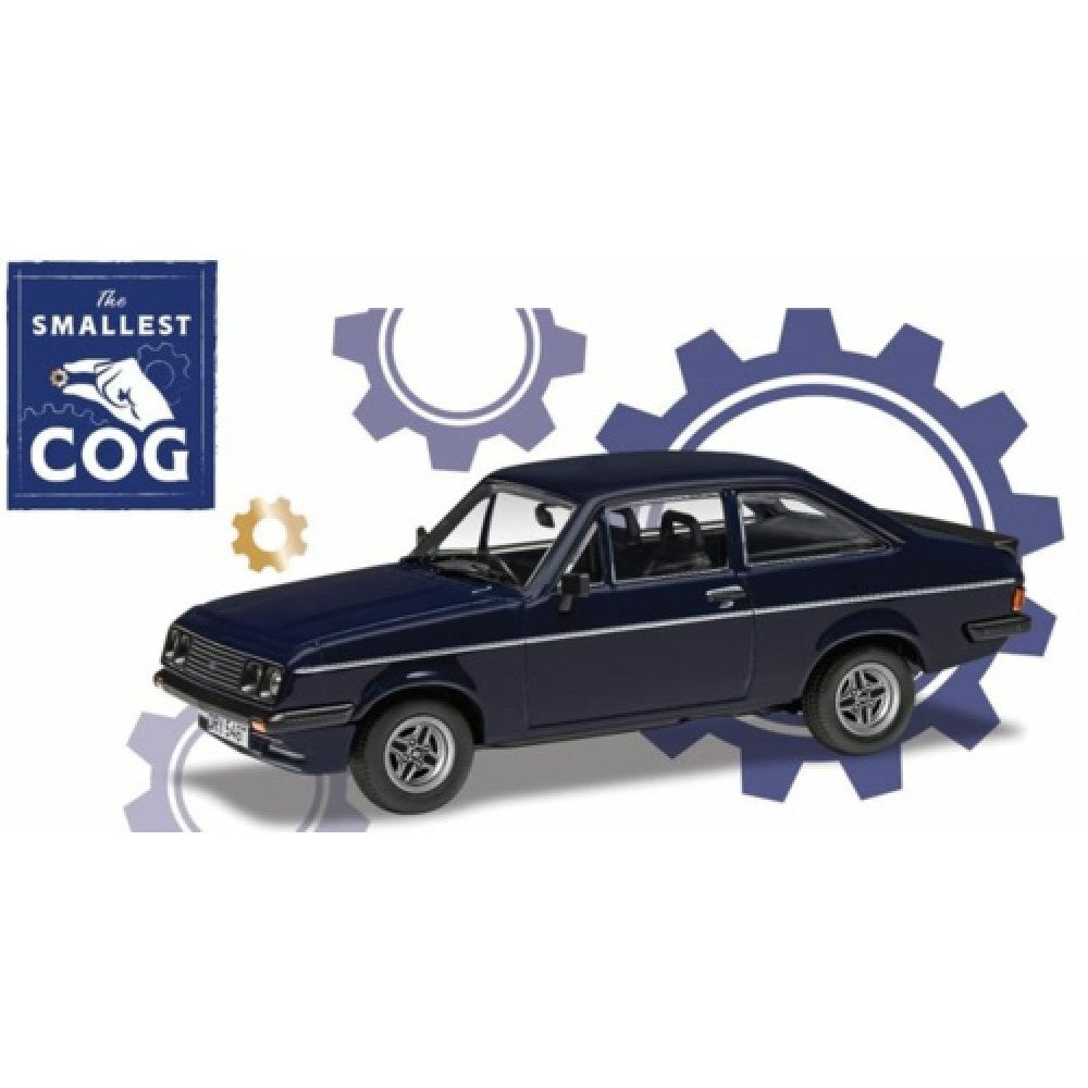1:43 CORGI VA14909 VANGUARDS FORD ESCORT MK2 RS2000, MIDNIGHT BLUE (RICHARD HAMMOND'S THE SMALLEST COG)