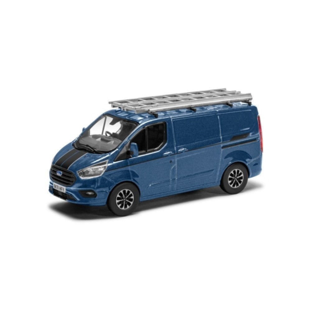 THIS ITEM IS AVAILABLE TO ORDER FROM OUR SUPPLIER - 1:43 CORGI VANGUARDS VA15104 FORD TRANSIT CUSTOM SPORT, CHROME BLUE