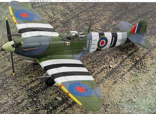 Supermarine Spitfire Mk.IX MK 392 WG CDR 'Johnnie' Johnson #144 RAF Normandy 1944 1:72 – diecast model
