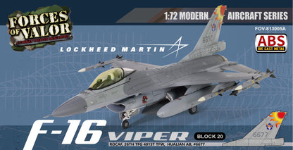 Lockheed Martin F16A Block 20 ROCAF 26TH TFG 401ST TFW HUALIAN AB #6677 1:72 – diecast model