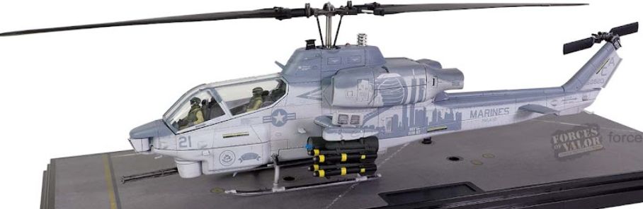 Bell AH-1W 'Whiskey Cobra' Attack Heli (NTS Exhaust Nozzle) U.S Marine Corps Sqd 1:48 – diecast model