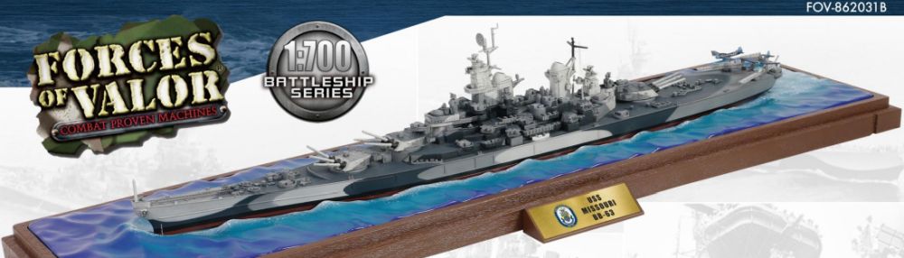 USS Missouri Iowa Class Battleship (BB-63) (Waterline Series) Meausre 32/22D Camo '44 1:700 – diecast model