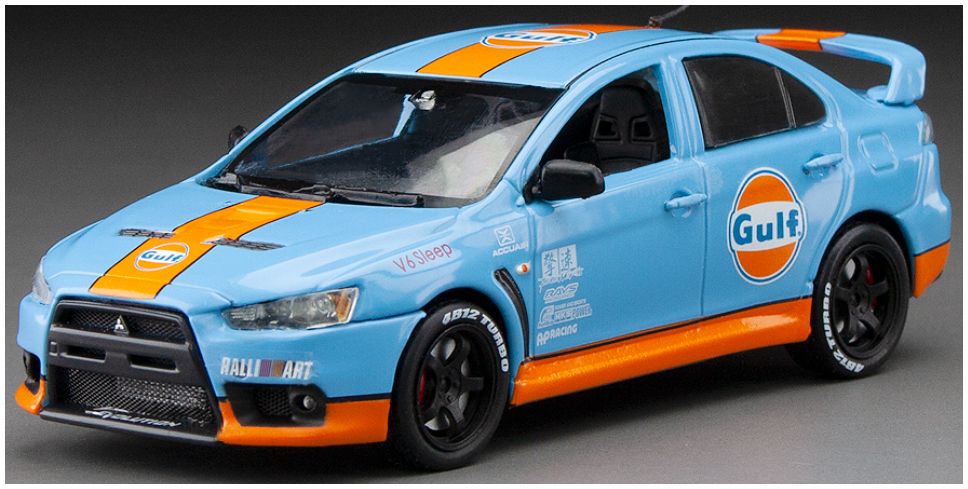 Mitsubishi Lancer Evolution X Gulf Oil 1:43 – diecast model