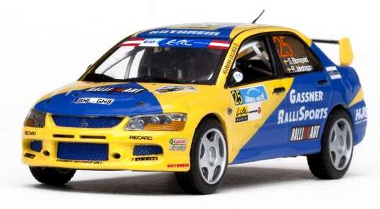 Mitsubishi Lancer Evolution IX #25 2013 Blomqvist/Jakobsson Jonner Rallye 1:43 – diecast model