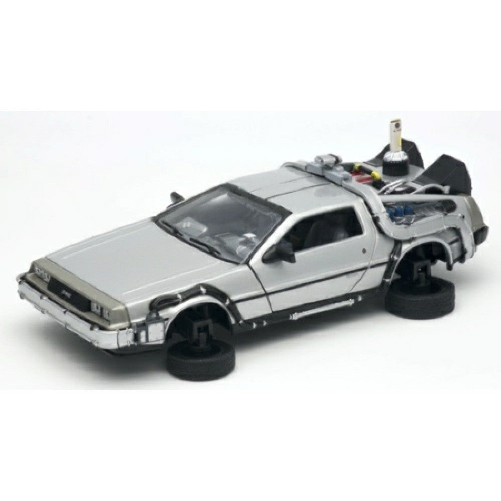 Available To Order – W22441F - 1:24 BACK TO THE FUTURE II DELOREAN FLYING WHEEL VERSION Welly Model (W22441F)
