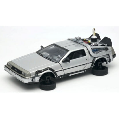 Available To Order – W22441F - 1:24 BACK TO THE FUTURE II DELOREAN FLYING WHEEL VERSION Welly Model (W22441F)