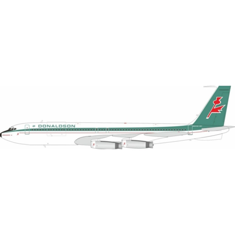 THIS ITEM IS AVAILABLE TO ORDER FROM OUR SUPPLIER - 1:200 WB MODELS WB707AYXR DONALDSON INTERNATIONAL BOEING 707-300 G-BAEL WITH STAND