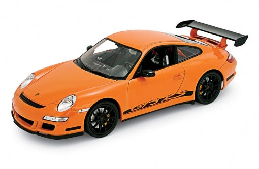 Available To Order – Porsche 911 (997) GT3 RS  Coupe Orange (Black Wheels)  (1:18) 1:18 Welly Model (WEL 18015O)