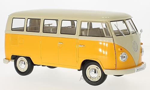 VW T1 - Yellow/White 1:18 Welly Model