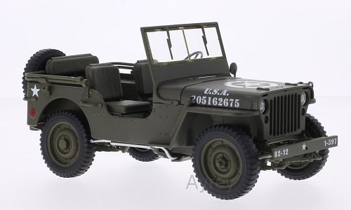 Available to Order – Jeep Willys green U.S. Army (Open) 1:18 (WEL 18055G)