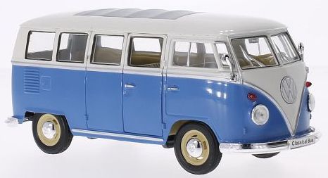 Available to Order – VW T1 Bus 1962 - Blue/White (1:24) 1:24 (WEL 22095B)