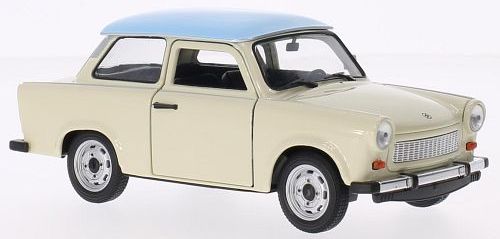 Available to Order – Trabant 601 - Cream/Blue 1:24 (WEL 24037CR)