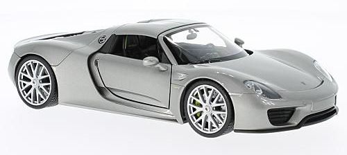 Available to Order – Porsche 918 Spyder, silver, closed 1:24 (WEL 24055HS)
