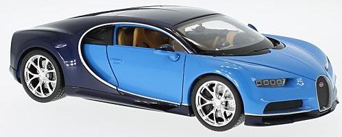Available To Order – Bugatti Chiron, blue, 2016 1:24 (WEL 24077B)
