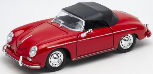 Available To Order – Porsche 356 A Speedster Red Closed Top 1:24 Welly Model (WEL 24106HR)