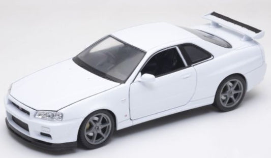 Nissan Skyline GT-R (R34) White 1:24 Welly Model