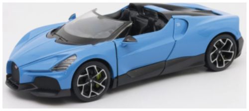 Available To Order – Bugatti W16 Mistral Blue/Black 1:24 Welly Model (WEL 24127B)