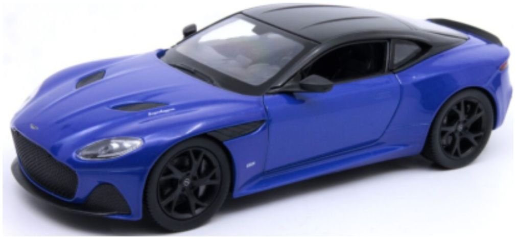 Available To Order – Aston Martin DBS Blue/Black 1:24 Welly Model (WEL 24131B)