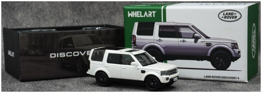 Land Rover Discovery 4 White/Black Wheels 1:64 Whelart Model