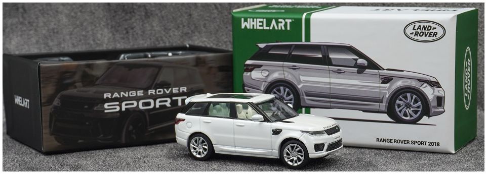 Available to Order – Range Rover Sport 2018 White/Silver Wheels 1:64 Whelart Model (WHE 640201)