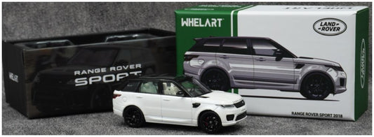 Range Rover Sport 2018 White/Black Wheels 1:64 Whelart Model