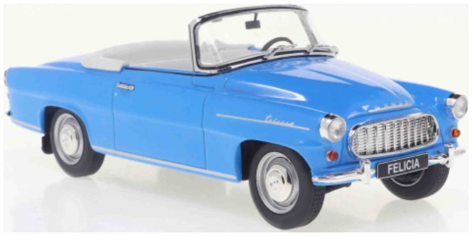 Available to Order – Skoda Felicia Cabrio Light Blue 1959 1:24 (WHI 124228)