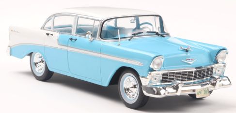 Available To Order – Chevrolet Bel Air 4-Door Hard Top Blue White 1956 1:24 (WHI 124248)