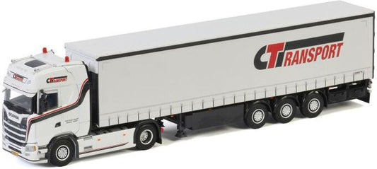 Available to Order – Scania S Highline Cs20h 4x2 Curtainside Trailer 3 Axle 'corne Timmer Transport' 1:50 WSI Models Model (WSI 01-3396)