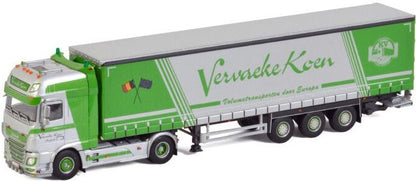 Available To Order – DAF XF Super Space Cab 4x2 Curtainside Trailer 'Vervaeke Koen Transport' 1:50 (WSI 01-3474)