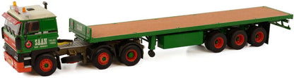 Available To Order – DAF 3300 6X2 Flatbed Trailer Classic 3 Axle 'Koninklijke Saan' 1:50 (WSI 01-3564)